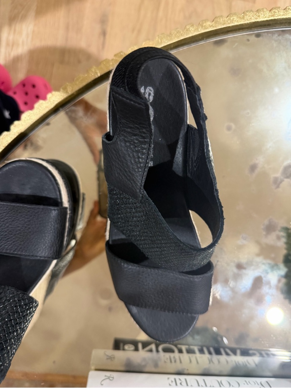 Sorel Joanie Black Women's Slingback Platform Sandals size 9 - Picture 5 of 6
